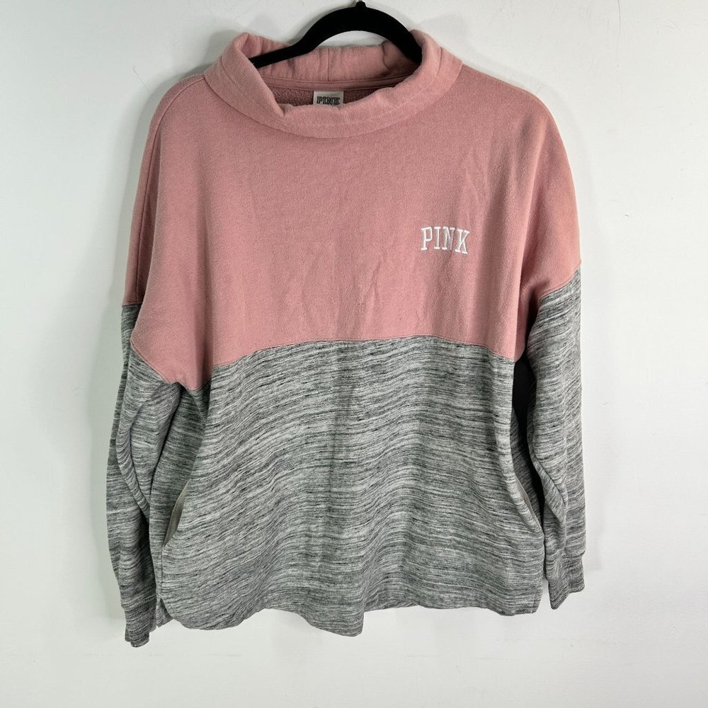 Victoria's‎ Secret PINK gray and pink varsity pullover size small